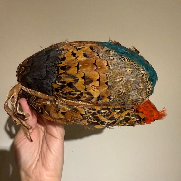 Vintage Multicolor Real Feather Women's Hat - Picture 4 of 6